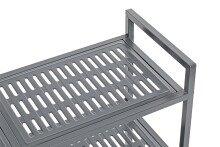 Schuhregal >55816< in anthrazit, Metall - 73x90x25cm (BxHxT)