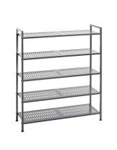 Schuhregal >55816< in anthrazit, Metall - 73x90x25cm (BxHxT)