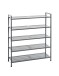 Schuhregal >55816< in anthrazit, Metall - 73x90x25cm (BxHxT)