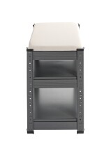 Schuhbank >55817< in anthrazit, grau - 60x47x28cm (BxHxT)