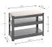Schuhbank >55817< in anthrazit, grau - 60x47x28cm (BxHxT)