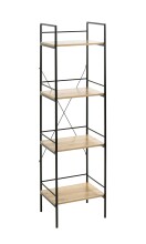 Ablageregal >55909< in eiche, schwarz, MDF, Metall...