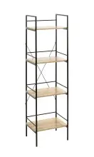 Ablageregal >55909< in eiche, schwarz, MDF, Metall...