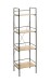 Ablageregal >55909< in eiche, schwarz, MDF, Metall - 34x130x27cm (BxHxT)