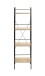 Ablageregal >55909< in eiche, schwarz, MDF, Metall - 34x130x27cm (BxHxT)