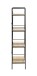 Ablageregal >55909< in eiche, schwarz, MDF, Metall - 34x130x27cm (BxHxT)