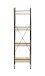 Ablageregal >55909< in eiche, schwarz, MDF, Metall - 34x130x27cm (BxHxT)