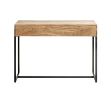 Konsole >54966< in akazie, schwarz, Massivholz, Metall - 100x75x35cm (BxHxT)