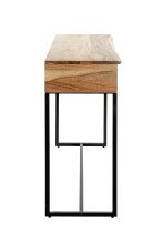 Konsole >54966< in akazie, schwarz, Massivholz, Metall - 100x75x35cm (BxHxT)