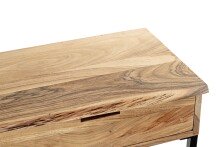 Konsole >54966< in akazie, schwarz, Massivholz, Metall - 100x75x35cm (BxHxT)