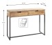 Konsole >54966< in akazie, schwarz, Massivholz, Metall - 100x75x35cm (BxHxT)