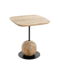 Beistelltisch >54970< in akazie, schwarz - 45x50x45...