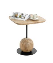 Beistelltisch >54970< in akazie, schwarz - 45x50x45 (BxHxT)