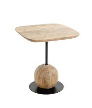 Beistelltisch >54970< in akazie, schwarz - 45x50x45...