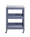 Servierwagen >55118< in blau, Metall - 50x75x32cm (BxHxT)