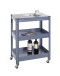 Servierwagen >55118< in blau, Metall - 50x75x32cm (BxHxT)