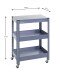 Servierwagen >55118< in blau, Metall - 50x75x32cm (BxHxT)