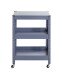 Servierwagen >55118< in blau, Metall - 50x75x32cm (BxHxT)