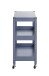 Servierwagen >55118< in blau, Metall - 50x75x32cm (BxHxT)