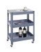 Servierwagen >55118< in blau, Metall - 50x75x32cm (BxHxT)