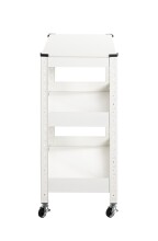 Servierwagen >55318< in weiß, Metall - 50x75x32cm (BxHxT)