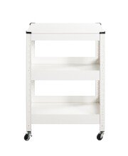 Servierwagen >55318< in weiß, Metall - 50x75x32cm (BxHxT)