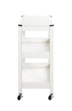 Servierwagen >55318< in weiß, Metall - 50x75x32cm (BxHxT)