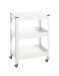 Servierwagen >55318< in weiß, Metall - 50x75x32cm (BxHxT)