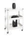 Servierwagen >55318< in weiß, Metall - 50x75x32cm (BxHxT)