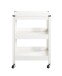 Servierwagen >55318< in weiß, Metall - 50x75x32cm (BxHxT)