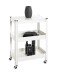Servierwagen >55318< in weiß, Metall - 50x75x32cm (BxHxT)