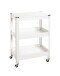 Servierwagen >55318< in weiß, Metall - 50x75x32cm (BxHxT)