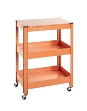 Servierwagen >55618< in orange, Metall - 50x75x32cm...