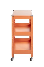 Servierwagen >55618< in orange, Metall - 50x75x32cm (BxHxT)