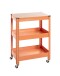 Servierwagen >55618< in orange, Metall - 50x75x32cm (BxHxT)