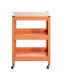 Servierwagen >55618< in orange, Metall - 50x75x32cm (BxHxT)