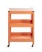 Servierwagen >55618< in orange, Metall - 50x75x32cm (BxHxT)