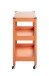 Servierwagen >55618< in orange, Metall - 50x75x32cm (BxHxT)