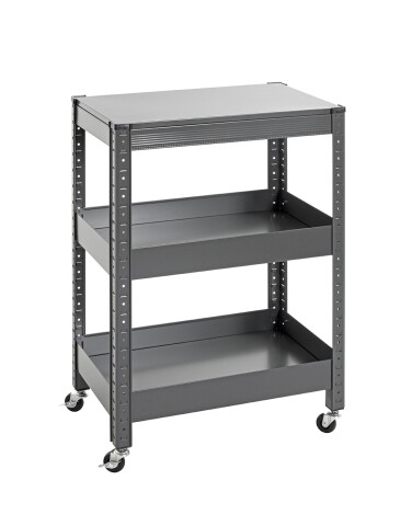 Servierwagen >55818< in anthrazit, Metall - 50x75x32cm (BxHxT)