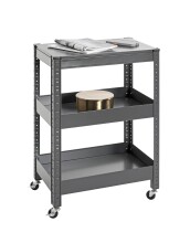 Servierwagen >55818< in anthrazit, Metall - 50x75x32cm (BxHxT)