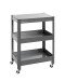 Servierwagen >55818< in anthrazit, Metall - 50x75x32cm (BxHxT)