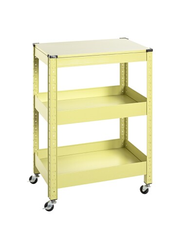Servierwagen >55918< in grün, Metall - 50x75x32cm (BxHxT)