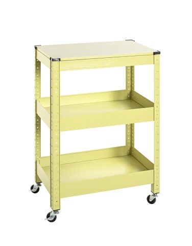 Servierwagen >55918< in grün, Metall - 50x75x32cm (BxHxT)