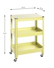 Servierwagen >55918< in grün, Metall - 50x75x32cm (BxHxT)