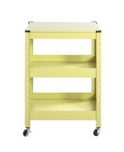 Servierwagen >55918< in grün, Metall - 50x75x32cm (BxHxT)