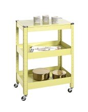 Servierwagen >55918< in grün, Metall - 50x75x32cm (BxHxT)