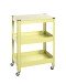 Servierwagen >55918< in grün, Metall - 50x75x32cm (BxHxT)