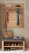 Garderoben-Set >Nature One< (2-teilig) in Kernbuche, teilmassiv - 90x158x40cm (B/H/T)