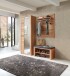 Garderoben-Set >Nature One< (2-teilig) in Kernbuche, teilmassiv - 90x158x40cm (B/H/T)