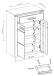 Garderoben-Set >Nature One< (2-teilig) in Kernbuche, teilmassiv - 74x193x40cm (B/H/T)